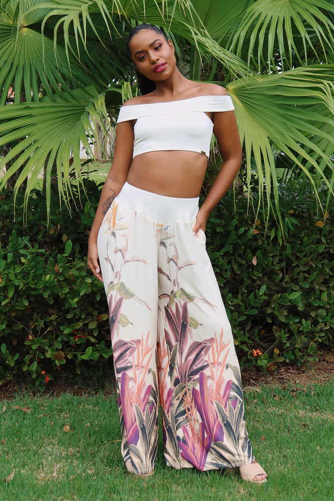 Off The Shoulder Pants Set